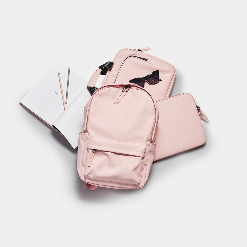 Coral Blush Pink Water Resistant Backpack