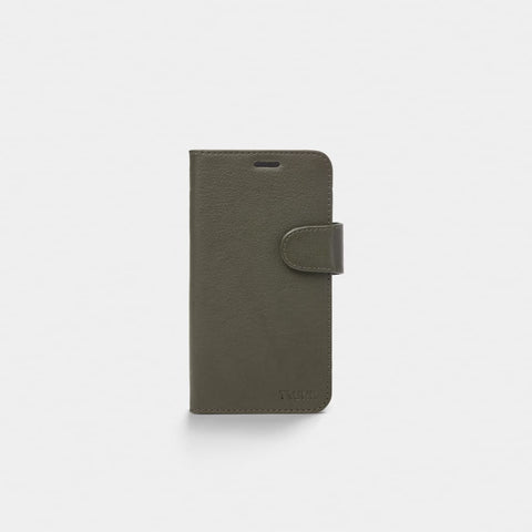 Green Leather iPhone Wallet Case